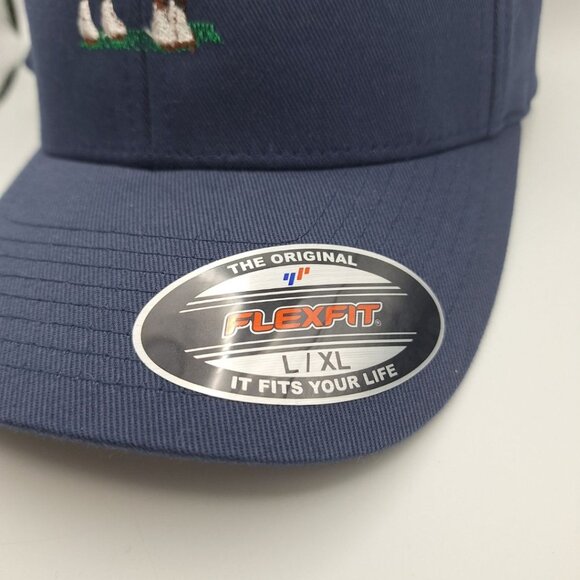 Bells Farm Clydesdales Horses Hat Ball Cap Adult Large XL Blue Flex Fit Michigan - Picture 8 of 10